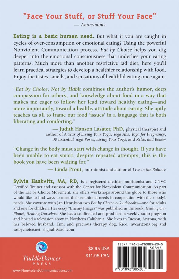 Eat by Choice Not by Habit back cover